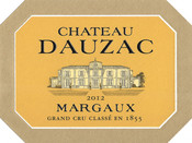 étiquette château dauzac 2012