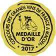 médaille or Concours des Grands Vins de France - Mâcon 2017