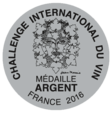 médaille rgent challenge international du vin de Blaye 2016