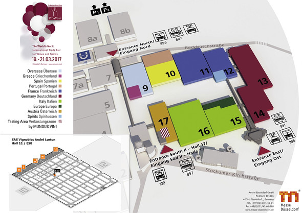 Prowein 2017 map